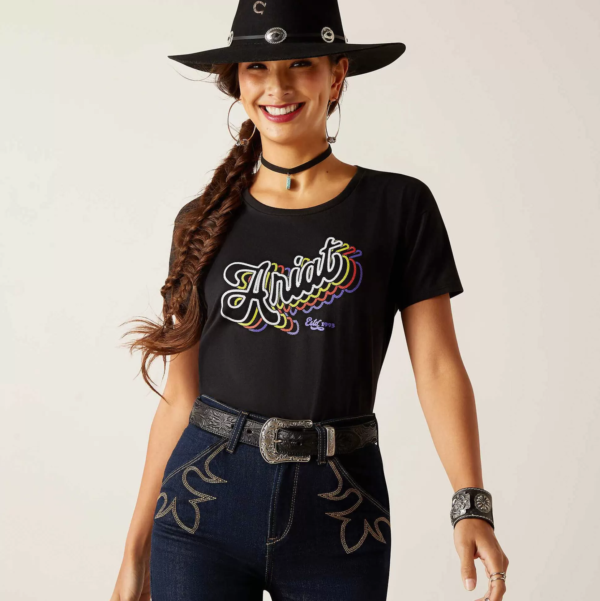 ariat T-Shirts & Tops* Rainbow Script T-Shirt