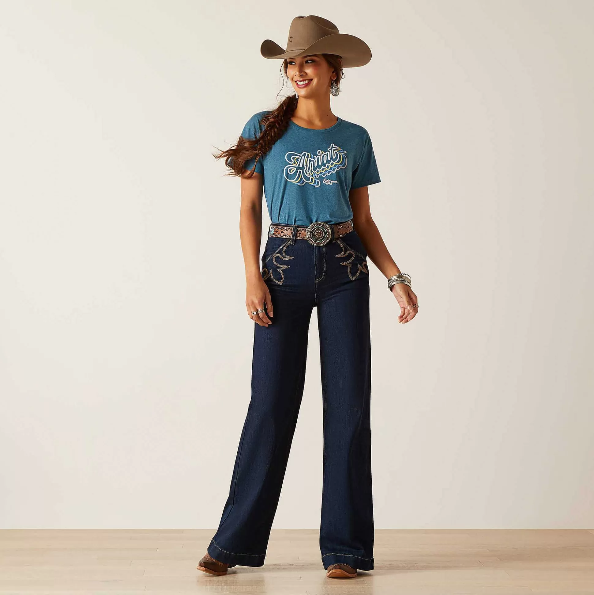 ariat T-Shirts & Tops* Rainbow Script T-Shirt