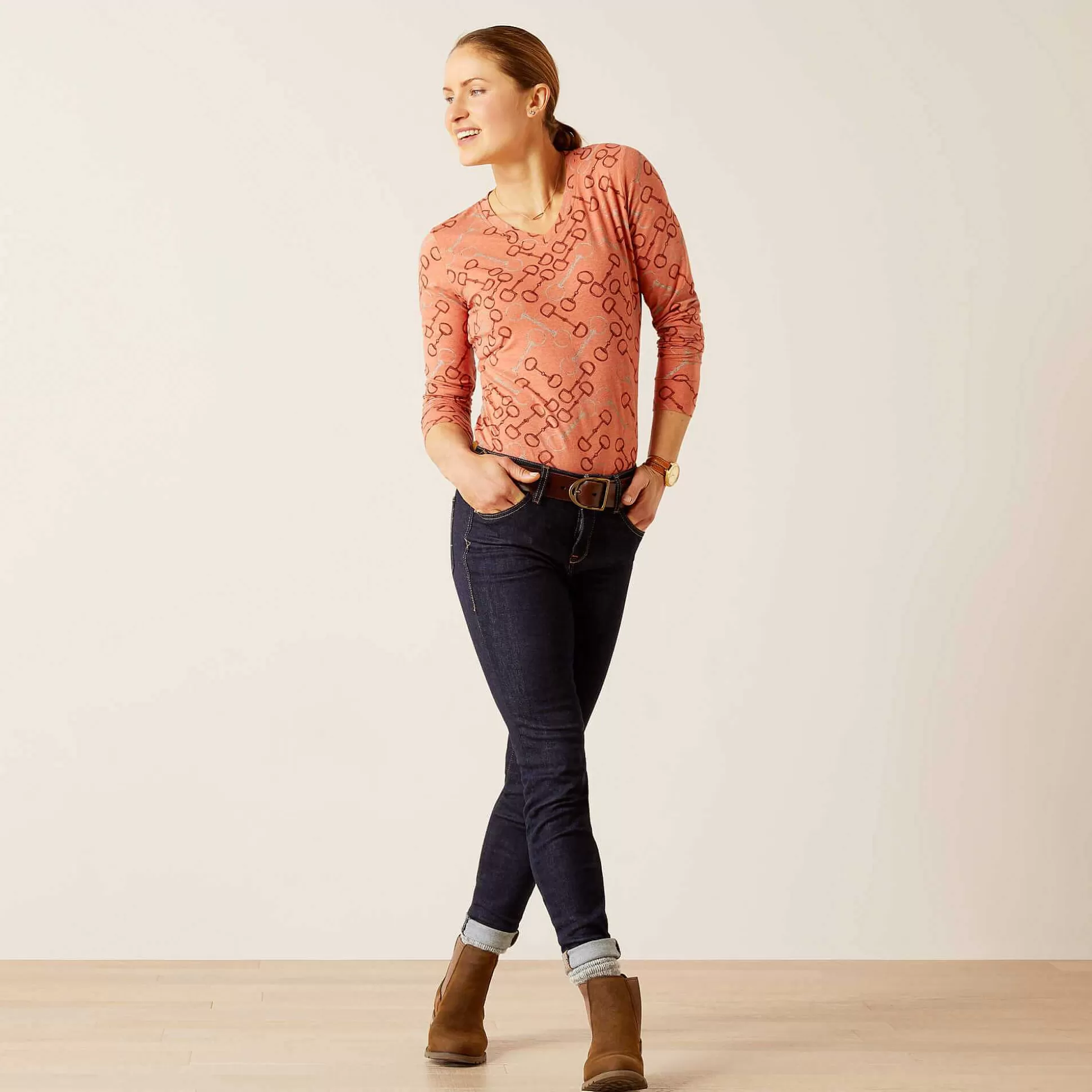 ariat T-Shirts & Tops*Burnt Brick Bit T-Shirt
