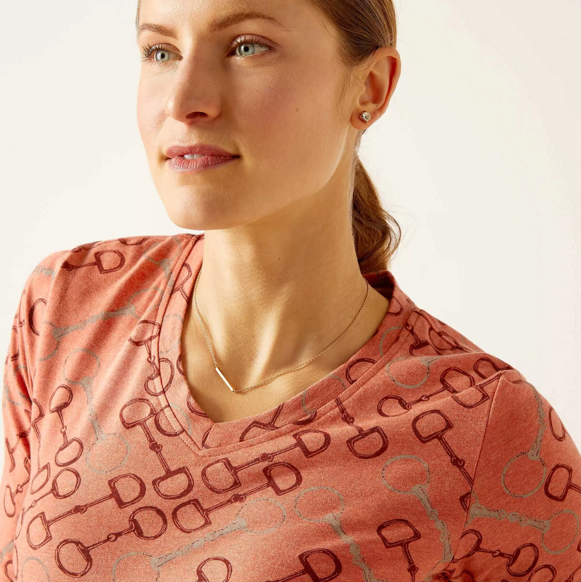 ariat T-Shirts & Tops*Burnt Brick Bit T-Shirt