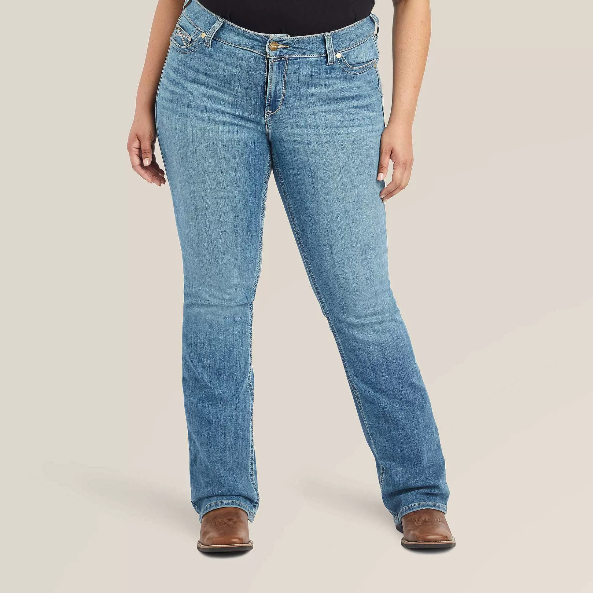 ariat Denim*R.E.A.L. Mid Rise Arrow Fit Esmeralda Boot Cut Jean