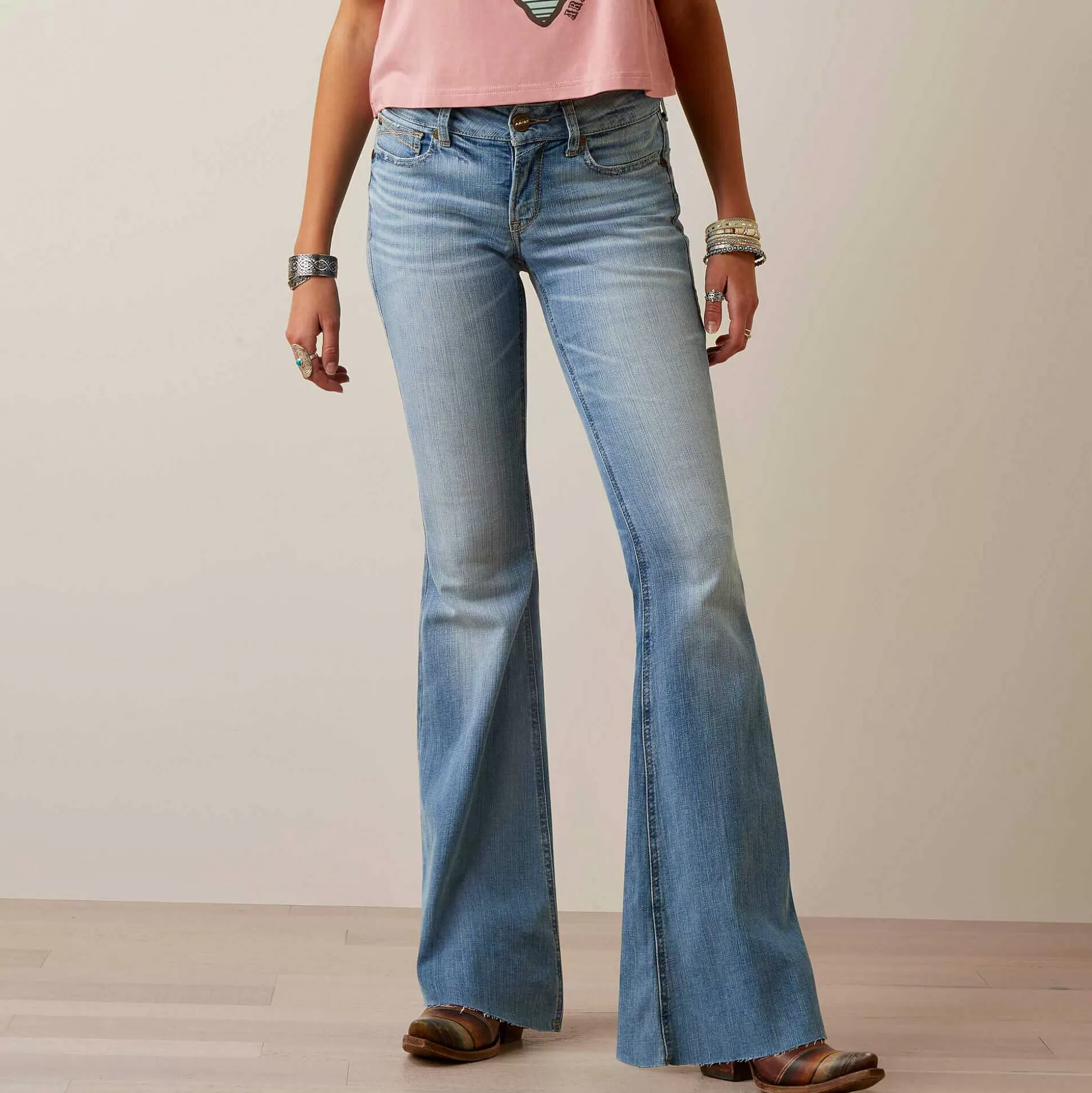 ariat Denim*R.E.A.L. Mid Rise Hallie Flare Jean