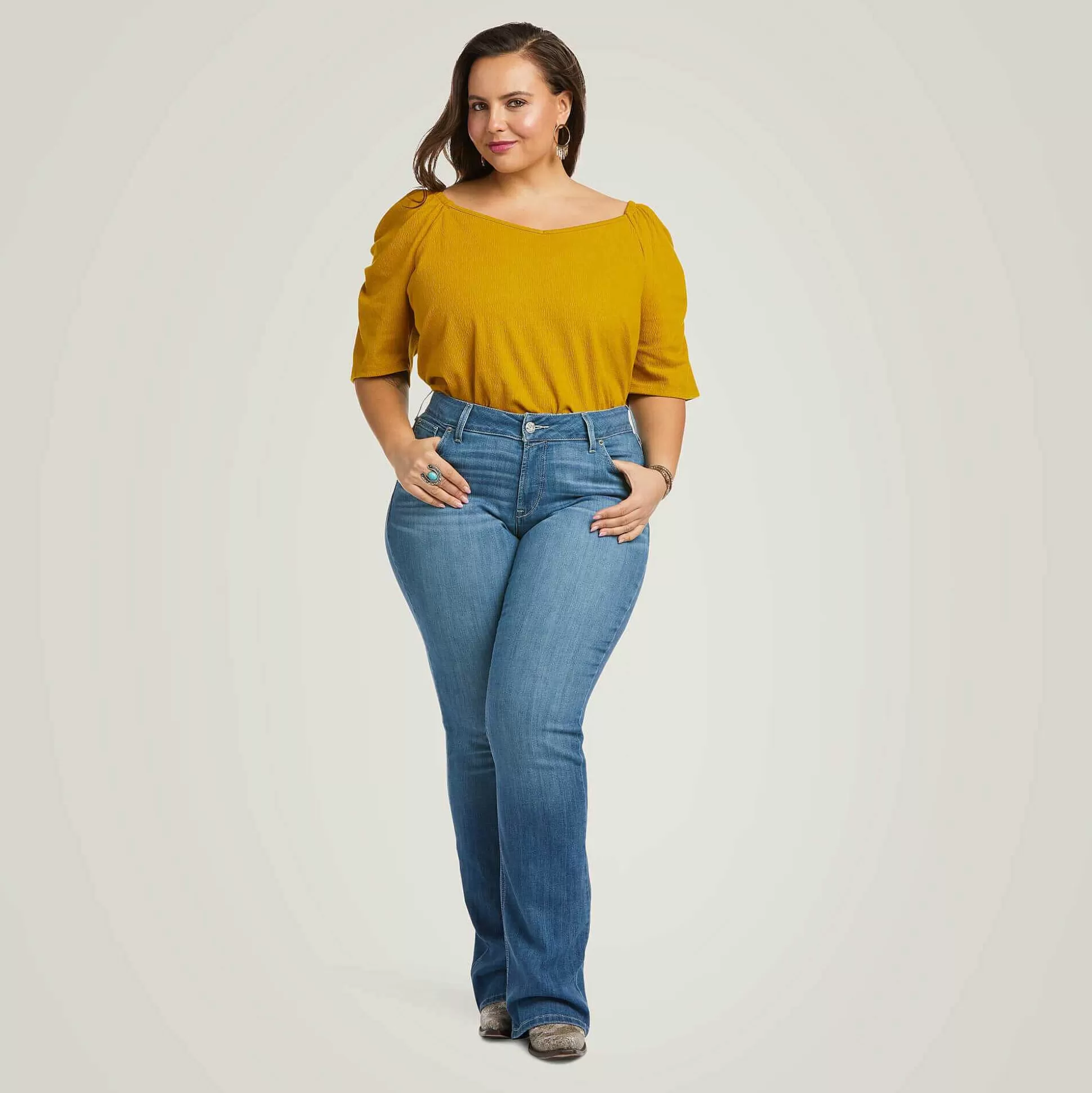 ariat Denim*R.E.A.L. Mid Rise Patricia Boot Cut Jean