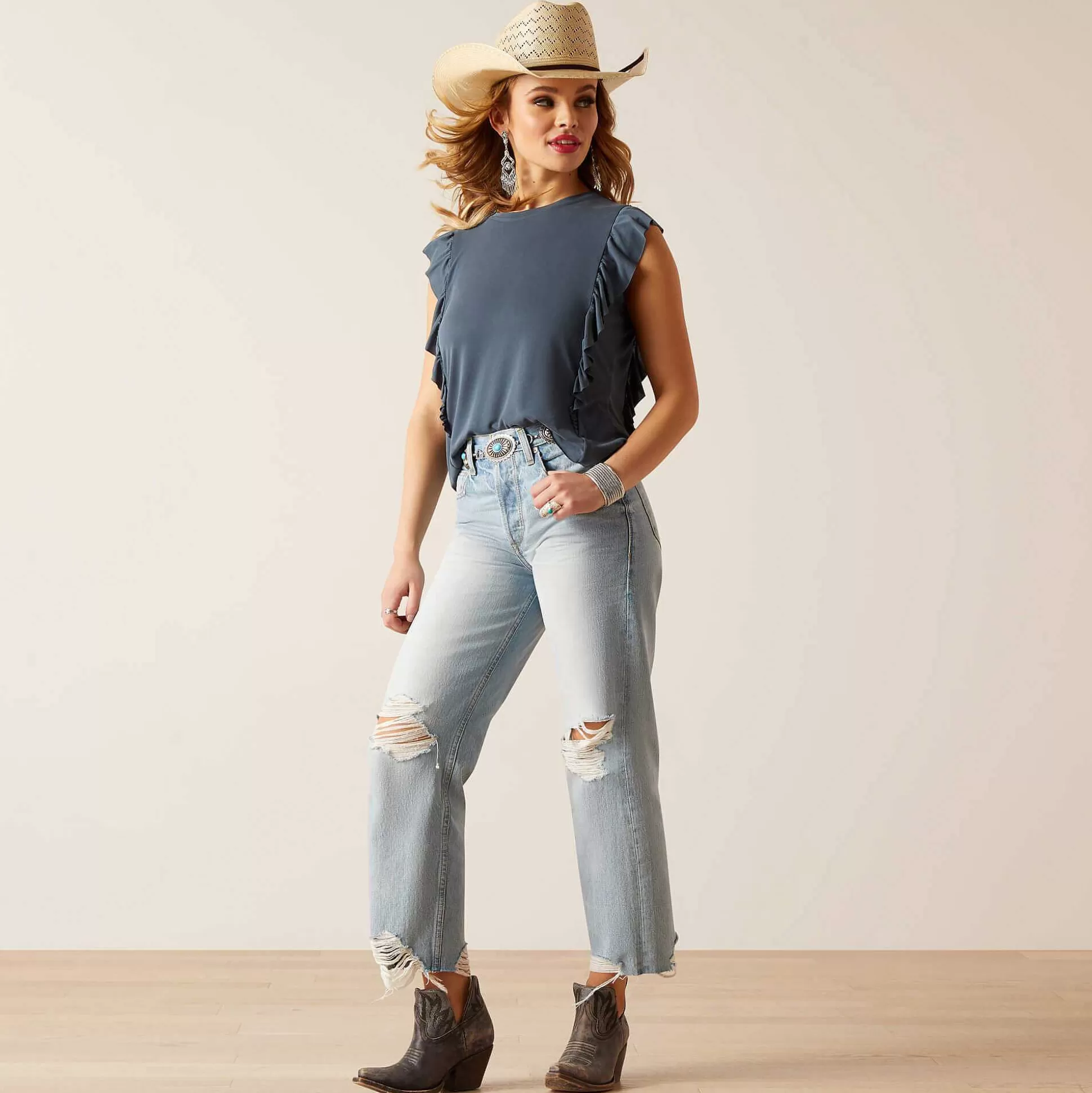 ariat Denim*Ultra High Rise Tomboy Straight Jean